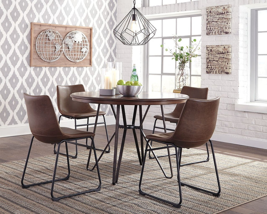 Centiar - Two-tone Brown - Round Dining Room Table