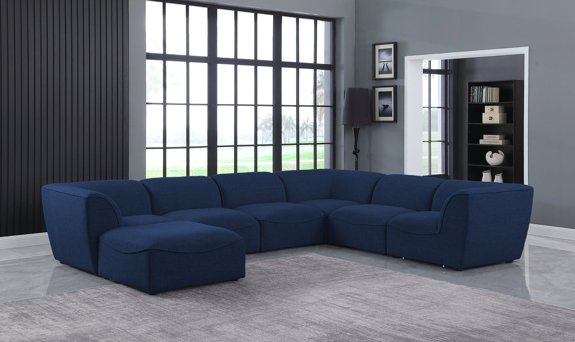 Miramar - Modular Sectional 7 Piece - Navy - Fabric