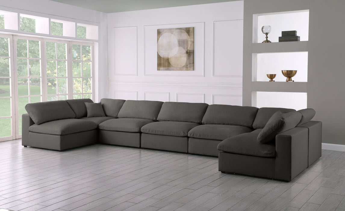 Grey on sale plush sectional