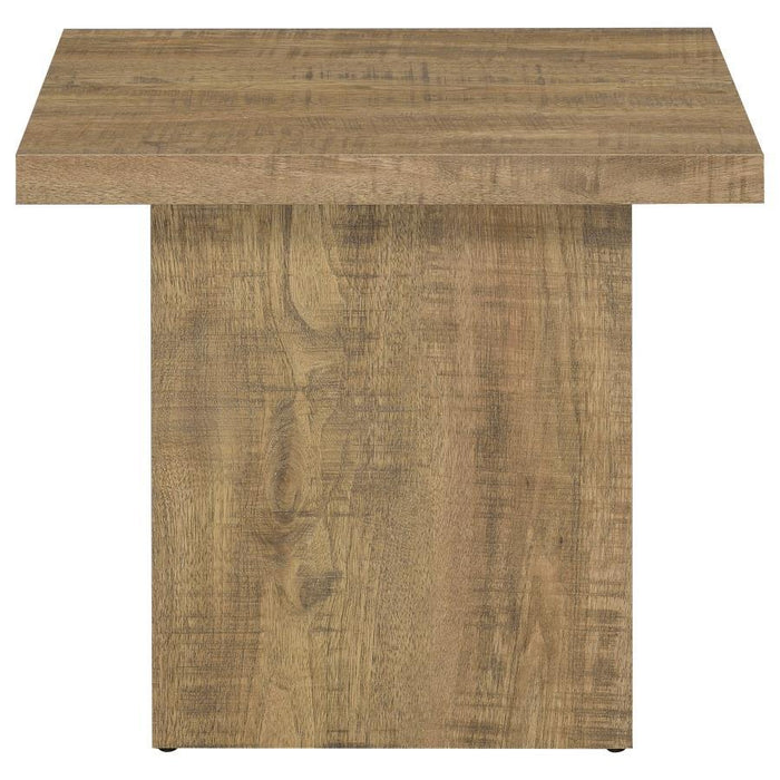 Devar - Square Engineered Wood End Table - Mango Brown