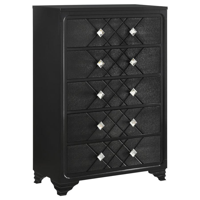 Penelope - 5-Drawer Chest - Black