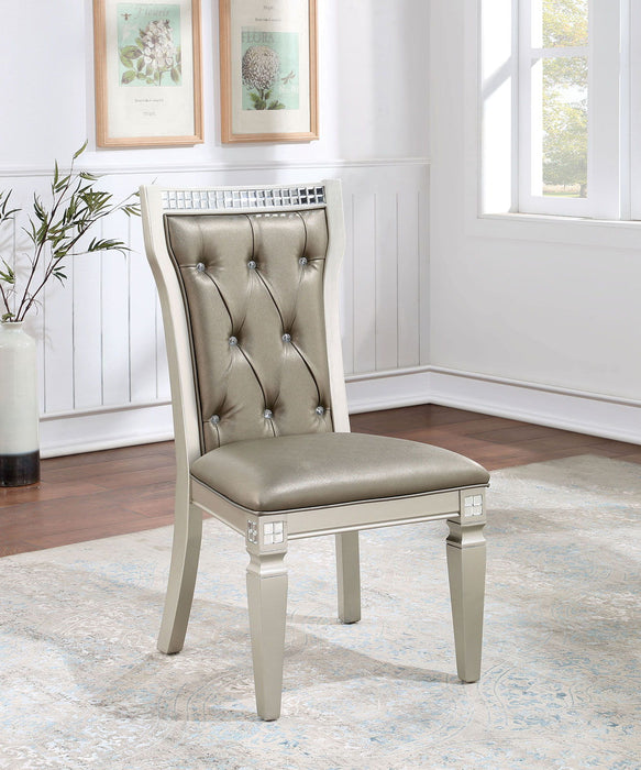 Adelina - Side Chair (Set of 2) - Champagne / Warm Gray