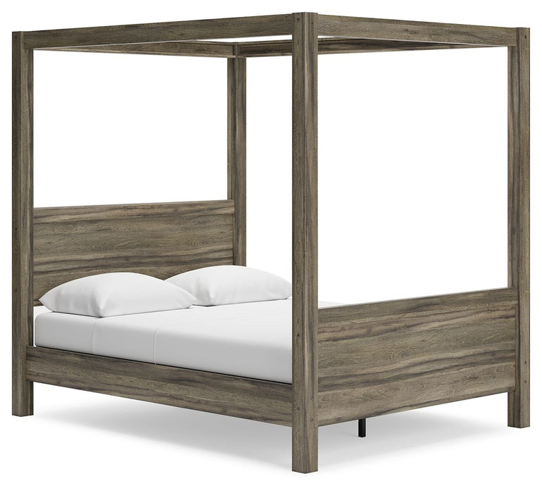 Shallifer - Brown - Queen Canopy Bed