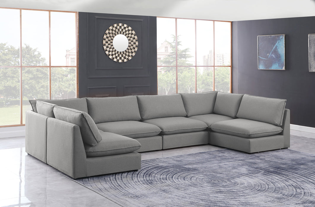 Mackenzie - Modular Sectional 6 Piece - Gray - Modern & Contemporary