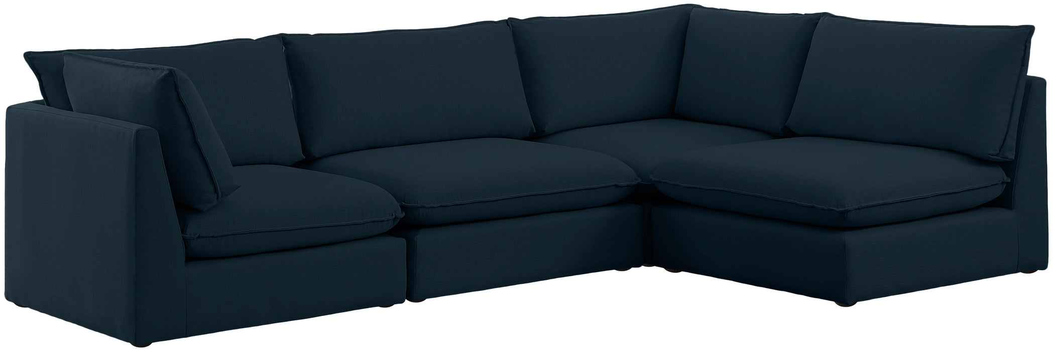 Mackenzie - Modular Sectional 4 Piece - Navy - Fabric