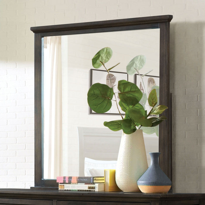 Alaina - 5mm Beveled Mirror - Walnut