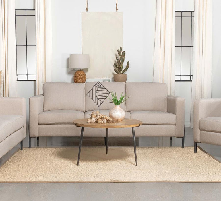 Tilly - Upholstered Track Arms Sofa - Oatmeal