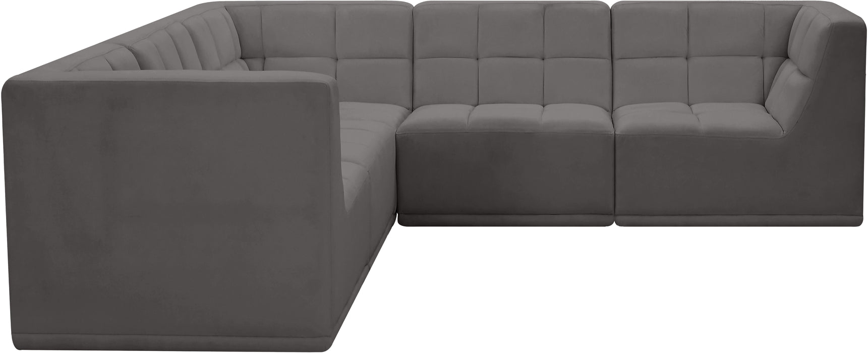 Relax - Modular Sectional 5 Piece - Gray - Modern & Contemporary