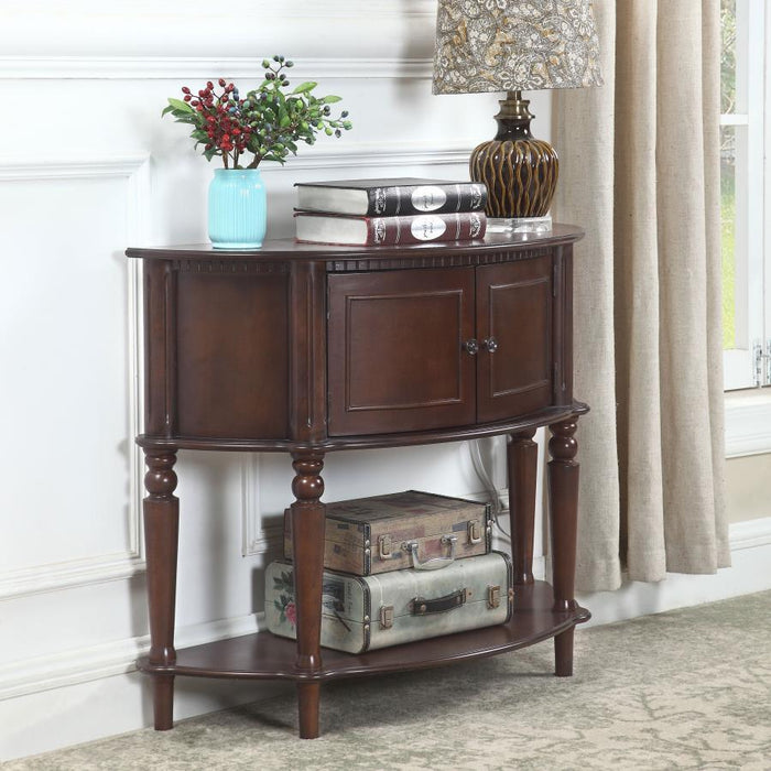 Brenda - Console Table With Curved Front - Brown