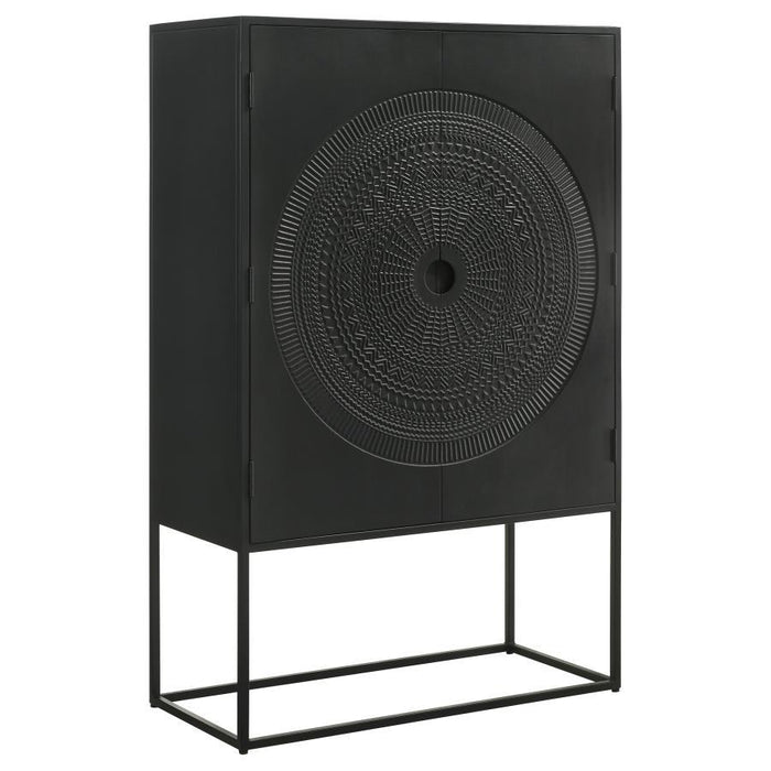 Jenna - 2-Door Bar Cabinet - Black