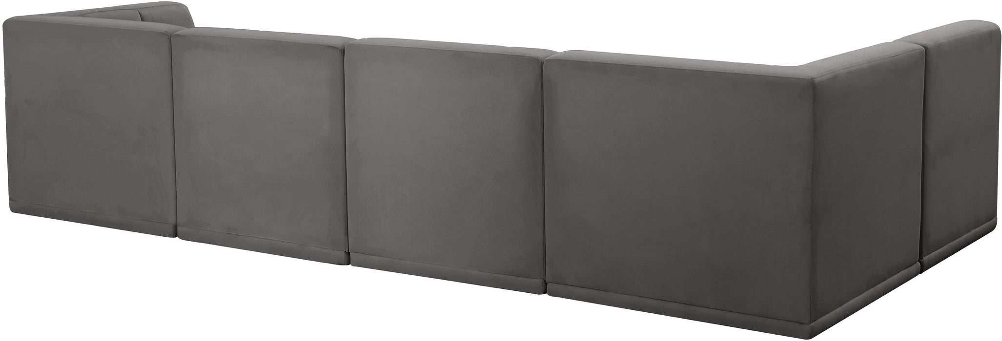 Relax - Modular Sectional 5 Piece - Gray - Fabric