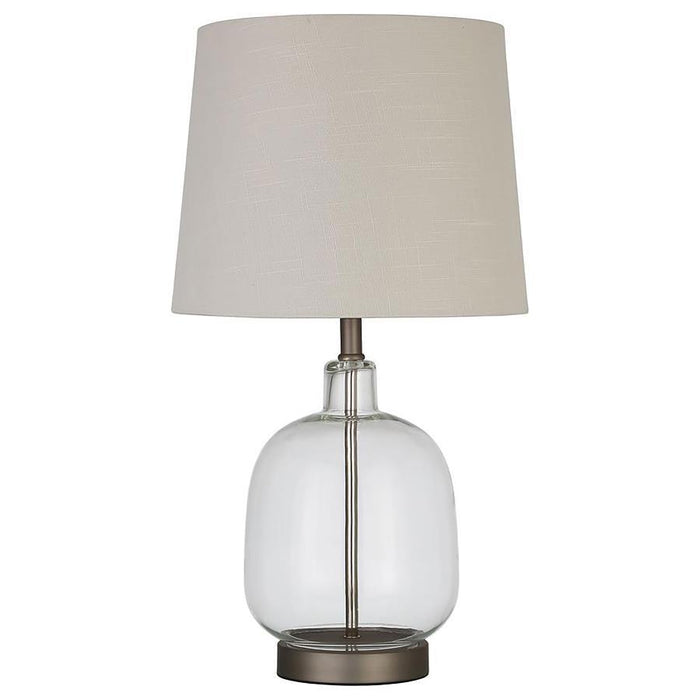 Costner - Empire Table Lamp - Beige And Clear