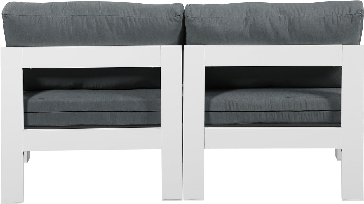 Nizuc - Outdoor Patio Modular Sofa - Grey - Fabric - Modern & Contemporary