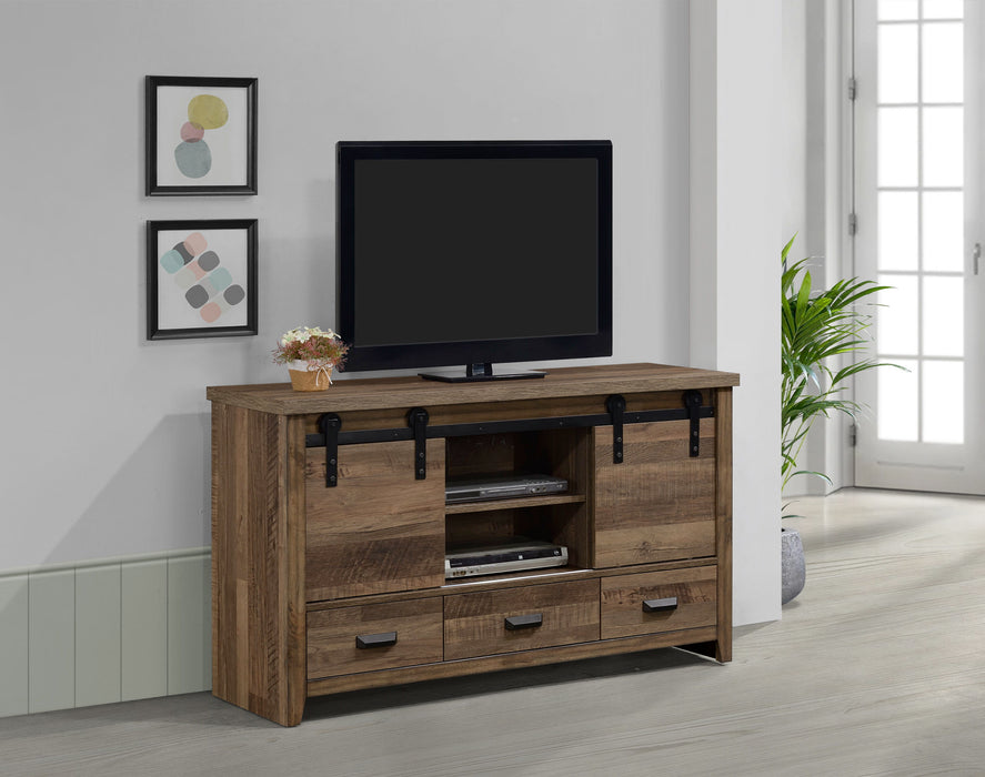 Calhoun - Media Chest With Barn Door - Brown