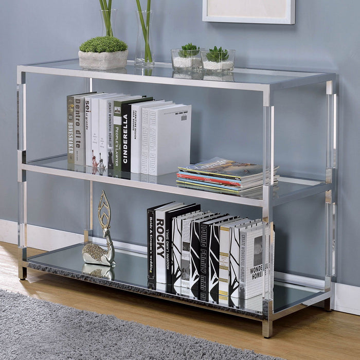 Ludvig - Sofa Table - Chrome / Clear