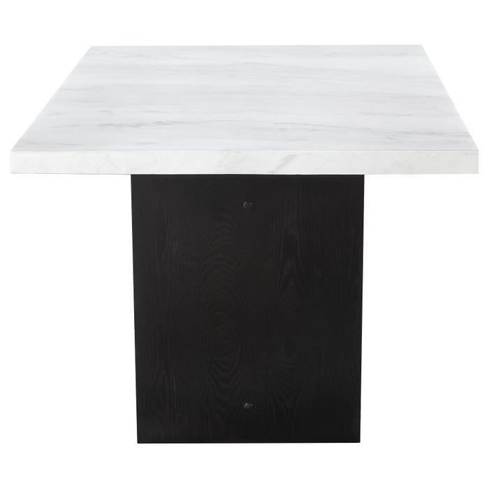 Osborne - 72" Marble Top Dining Table - Rustic Espresso