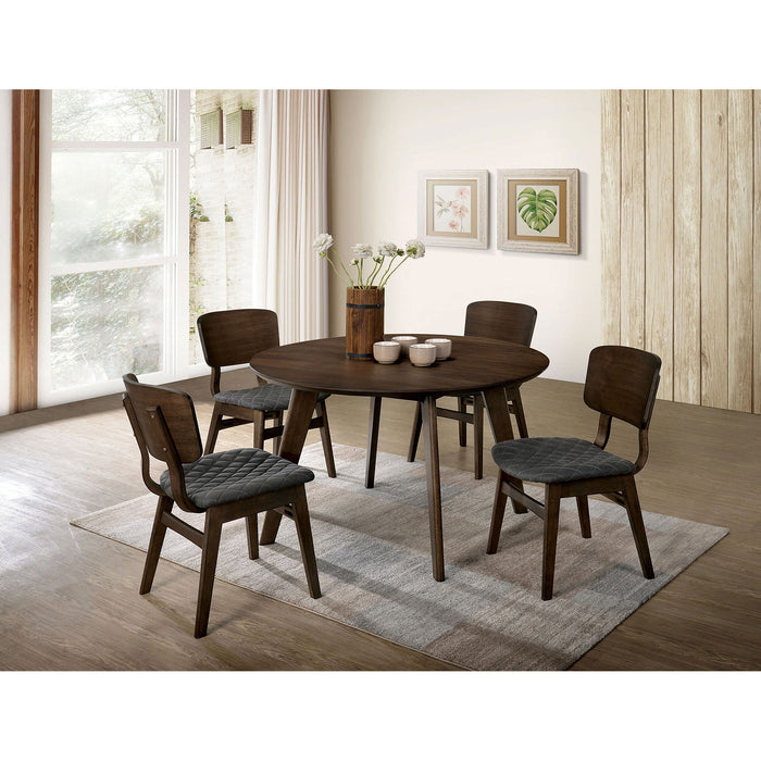 Shayna - Round Table - Walnut / Gray