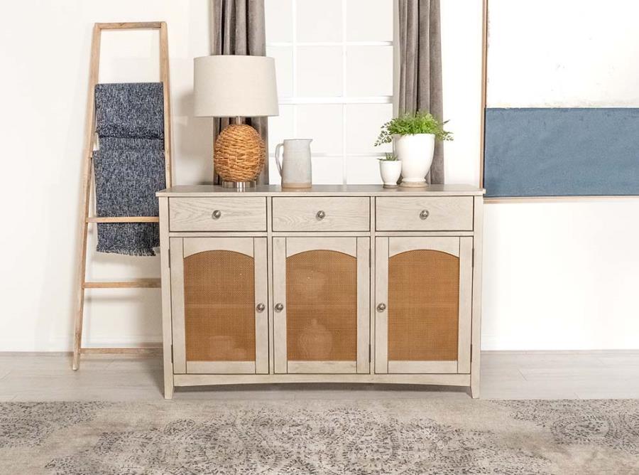 Kirby - 3-Drawer Sideboard Buffet Cabinet - Rustic Off White