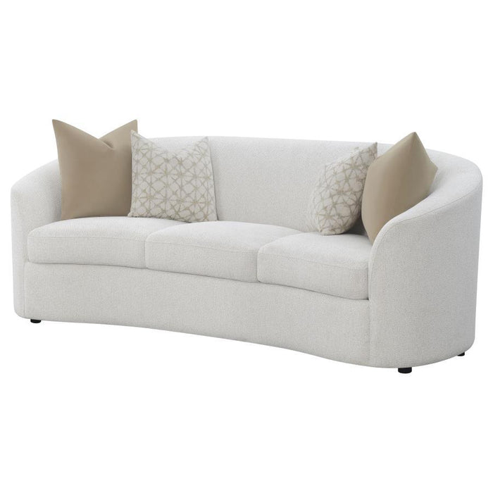 Rainn - Upholstered Tight Back Sofa Latte