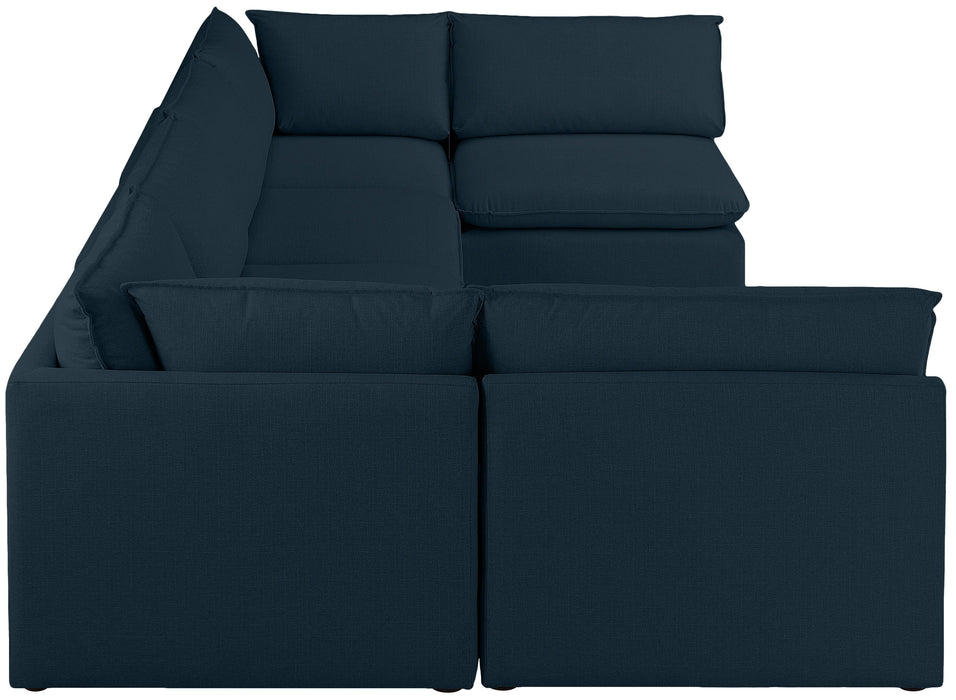 Mackenzie - Modular Sectional 6 Piece - Navy - Modern & Contemporary