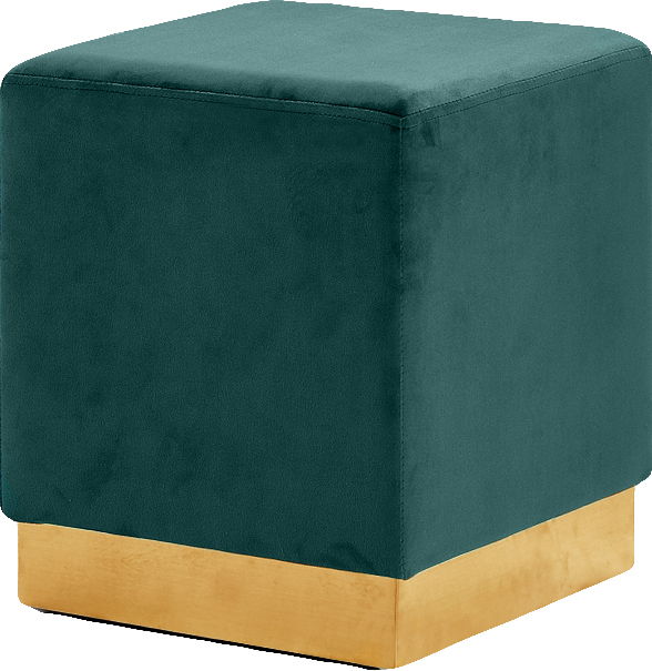 Jax - Stool Ottoman with Gold Base