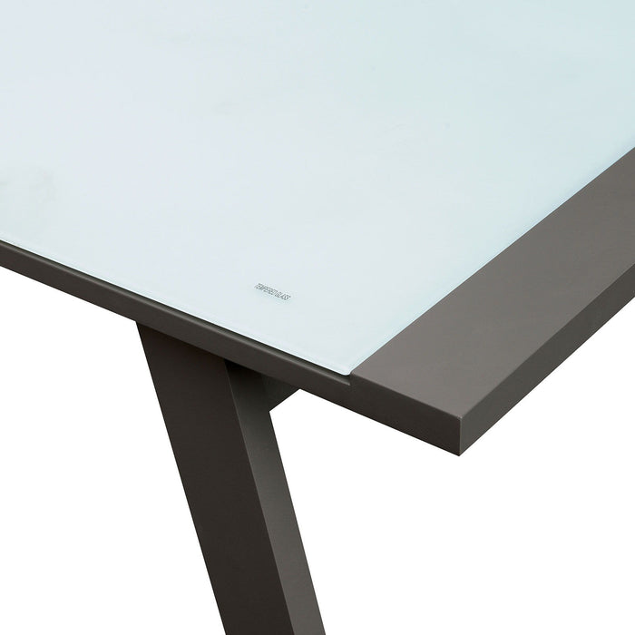 Alycia - Patio Table - White / Gray