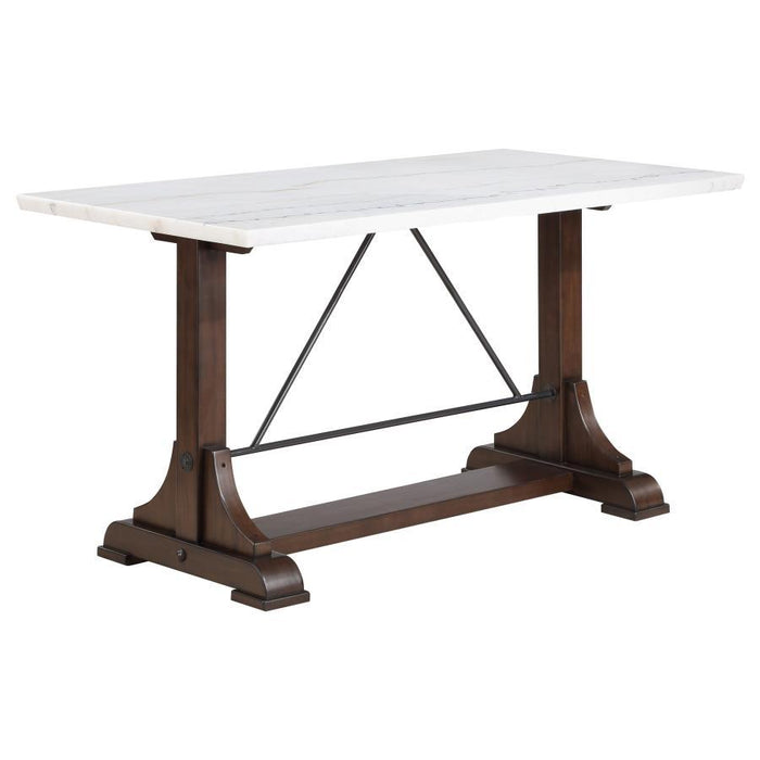 Aldrich - Marble Top Counter Height Dining Table - White